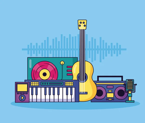 Music colorful background — Stock Vector