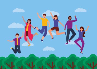 mutlu genç insanlar