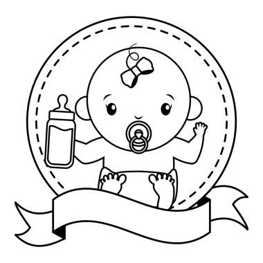 bebek bezi etiket bebek duş sevimli kız