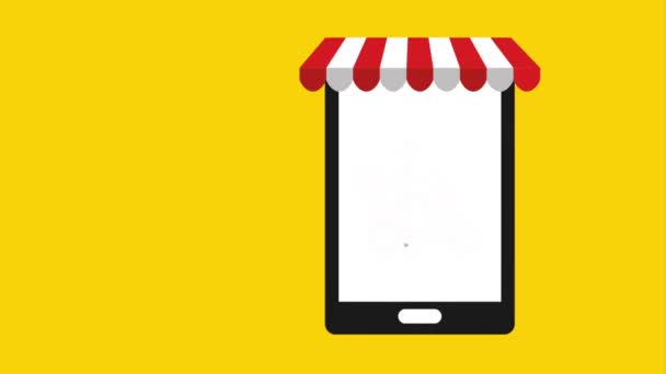 Consegna alimentare e-commerce tecnologia con tablet — Video Stock