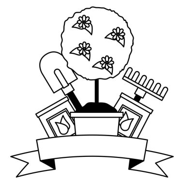 araçları dekorasyon düz tasarım bahçe