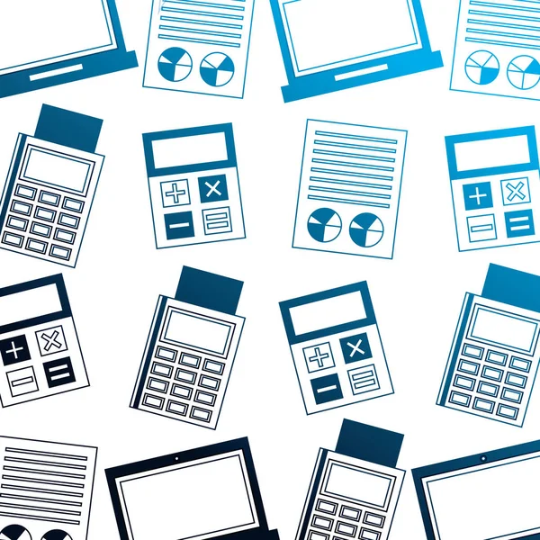 Business commerce dataphone Calculator rapport patroon — Stockvector