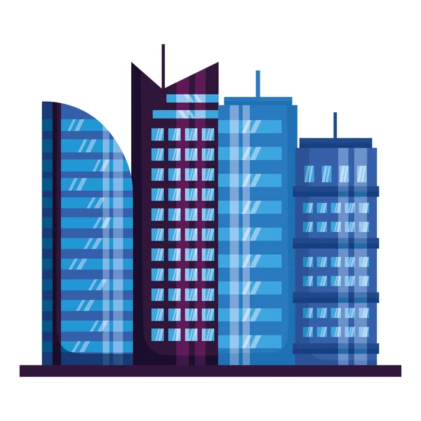 Edificio urbano ciudad vector ilustración — Vector de stock