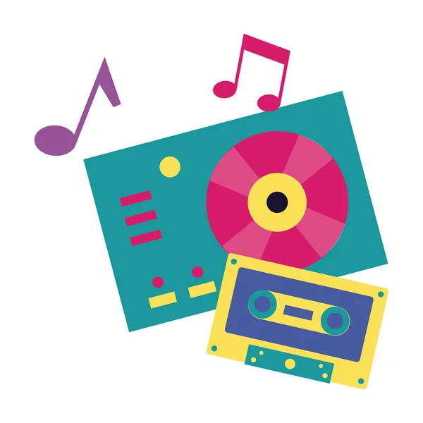 Gramofonový záznam vinylkazety hudební festival — Stockový vektor