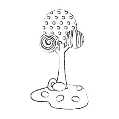lolipop ağacı tatlı şeker sahne