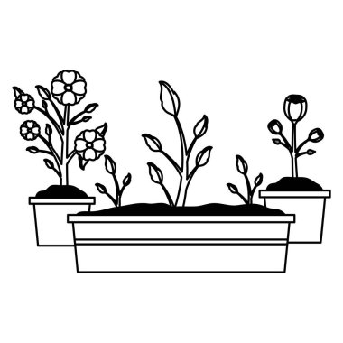 araçları dekorasyon düz tasarım bahçe