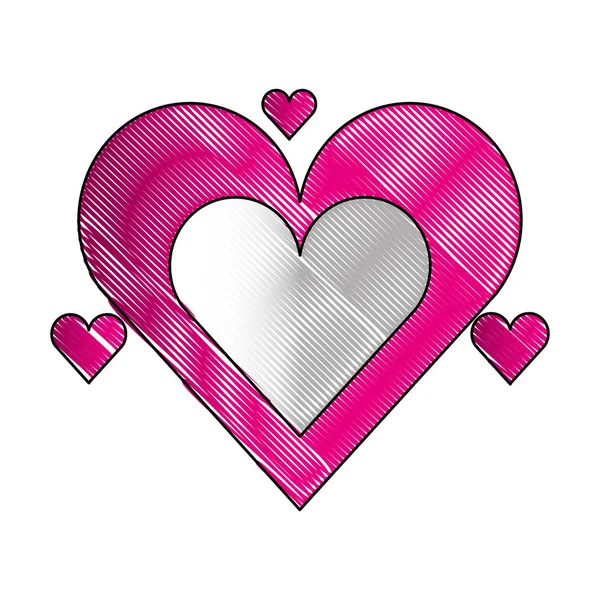 Miłość romantyczne serce pasja — Wektor stockowy