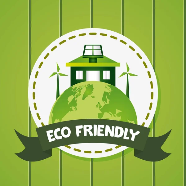 Eco friendly planète design image — Image vectorielle