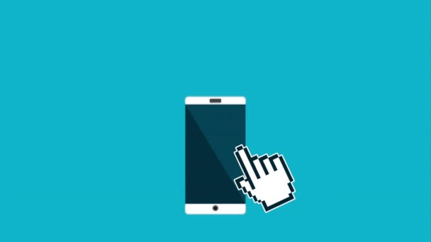 Smartphone met Social Media technologie — Stockvideo