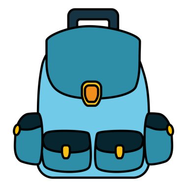 Beyaz arka planda bacpack tedarik Okulu