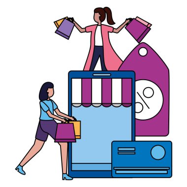 insanlar alışveriş çanta ticaret kavramı