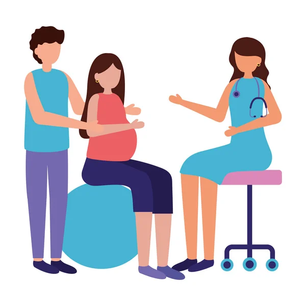 Schwangerschaft und Mutterschaft flach — Stockvektor