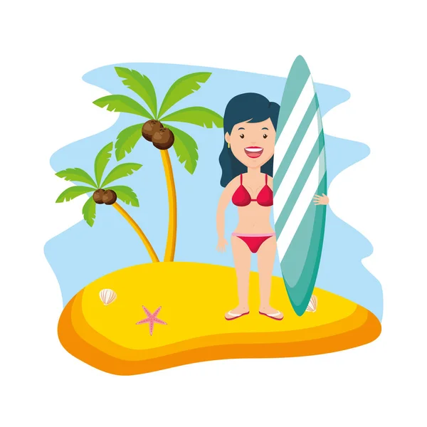 Gente vacaciones verano — Vector de stock