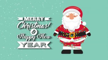 noel baba karakteri ile mutlu noel animasyon