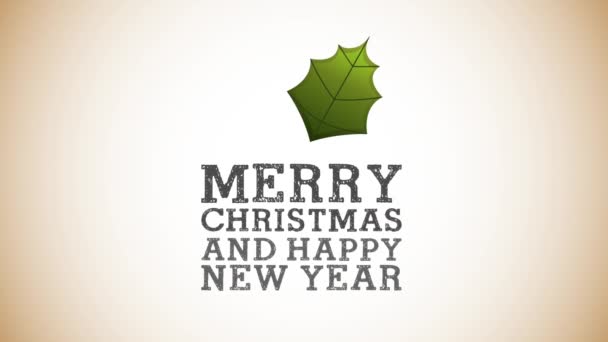God jul och gott nytt år animation — Stockvideo