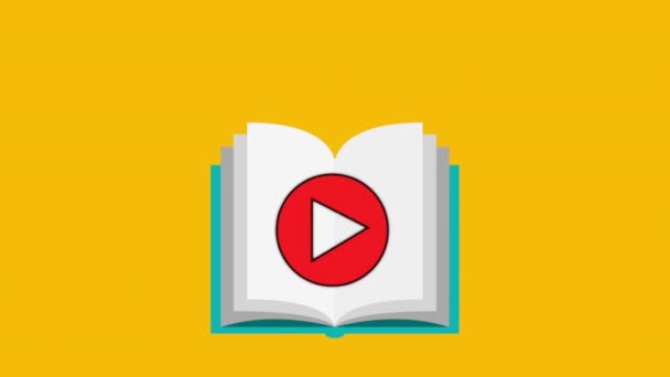 Tecnologia de aprendizagem electrónica livro eletrônico — Vídeo de Stock