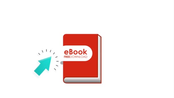 Tecnologia del libro elettronico — Video Stock