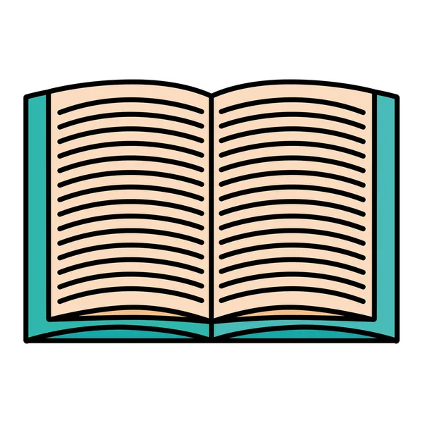 Beyaz arka planda açık kitap Okulu