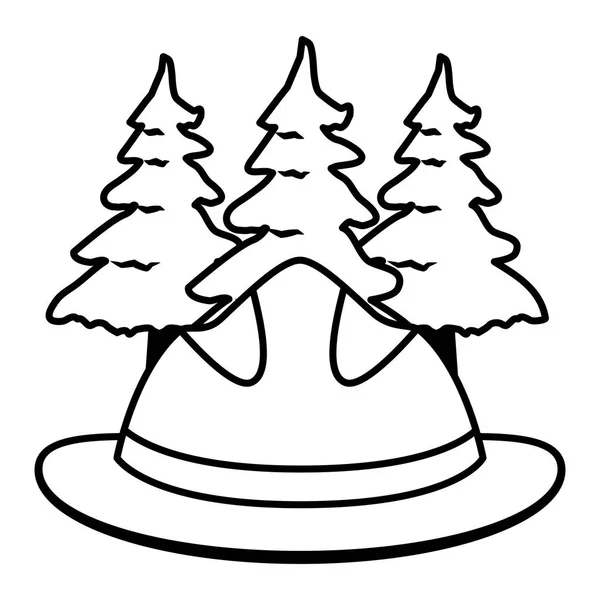 Деревья и шляпа — стоковый вектор