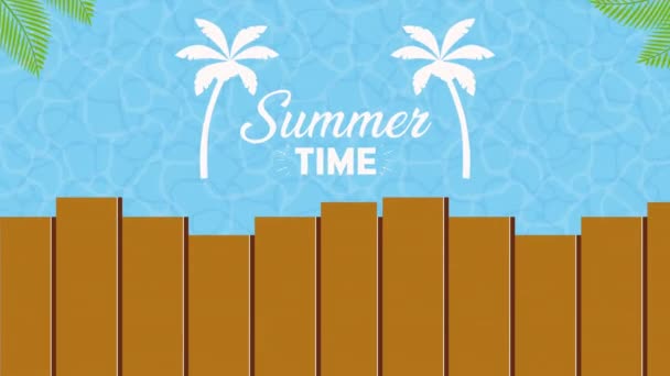 Vacanze estive, animazione video 4k — Video Stock