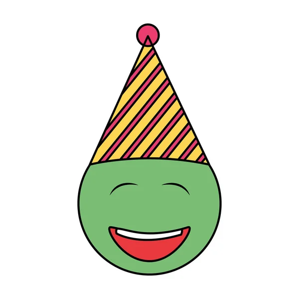 Smiley emoji party hat — 스톡 벡터