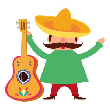 gitar ile geleneksel Meksikalı mariachi