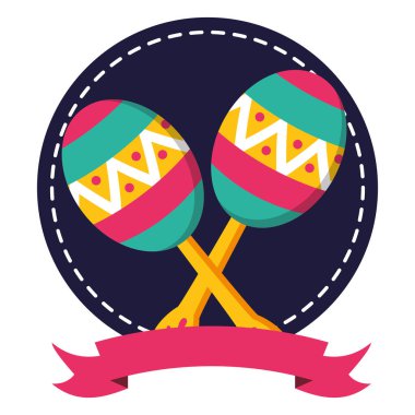 Meksika maracas geleneksel enstrüman simgesi