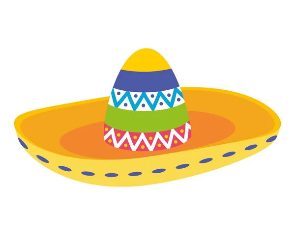 Meksykański kapelusz tradycyjny izolowany ikona — Wektor stockowy