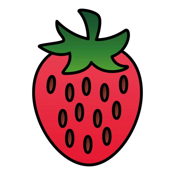 Söt färsk jordgubbs frukt — Stock vektor
