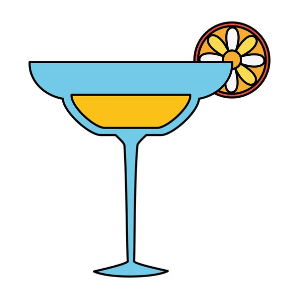 Margarita cocktail mexican drink icon — Stock Vector