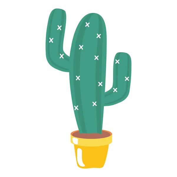 Cactus mexicain en pot icône — Image vectorielle