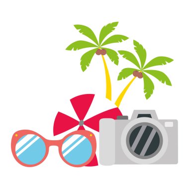 tatil topu güneş gözlüğü kamera avuç içi