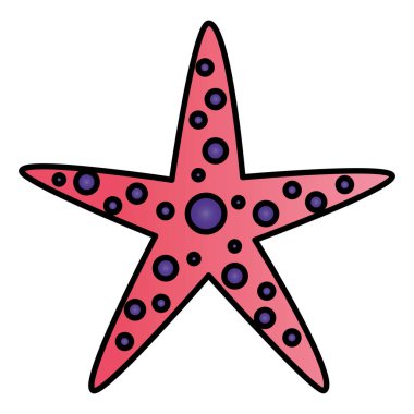 Beyaz arka planda denizyıldızı yaban hayatı