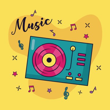 turntable vinil kayıt müzik renkli arka plan