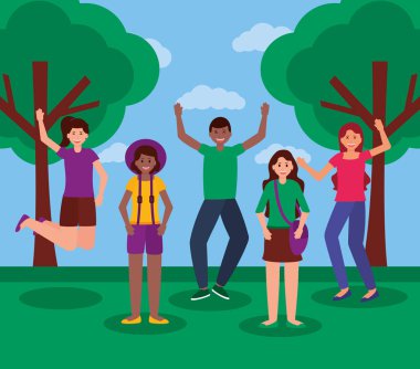 mutlu genç insanlar