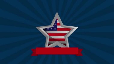 amerika bayrağı animasyon birleşik devletleri ile yıldız