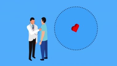 hasta ve kalp ile profesyonel doktor