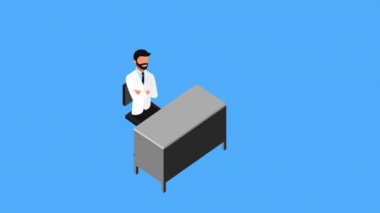 konuşma balonu ile ofiste profesyonel doktor