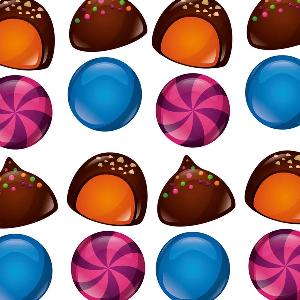 Süße Bonbons Symbolbild — Stockvektor