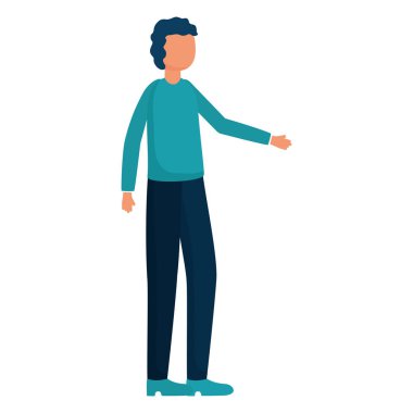 Genç adam avatar karakter simgesi