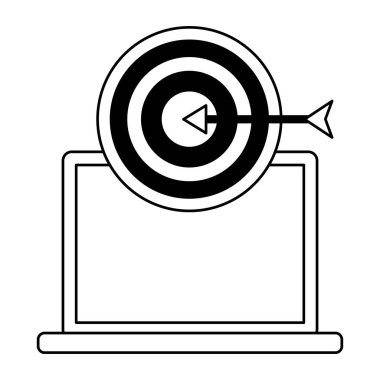 hedef ile dizüstü bilgisayar iş