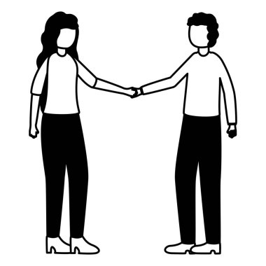 Genç aşıklar çift karakterler