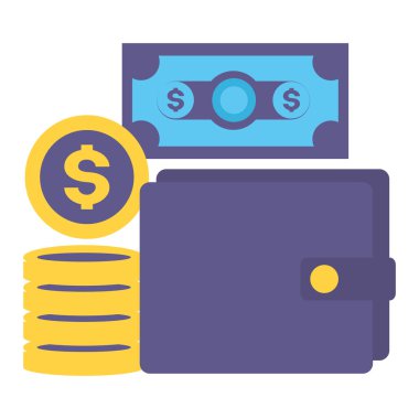 fatura ve sikke ile para cüzdan