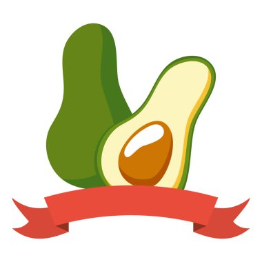 çerçeve içinde taze avokado sebze