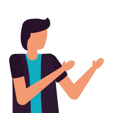 Genç adam avatar karakter simgesi