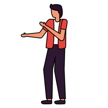 Genç adam avatar karakter simgesi