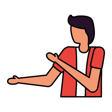 Genç adam avatar karakter simgesi