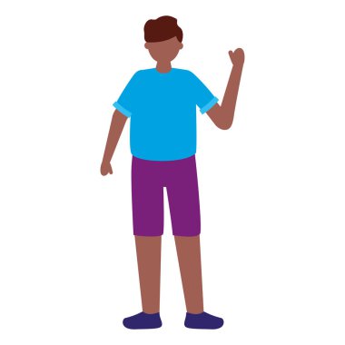 genç adam karakter avatar beyaz arka plan