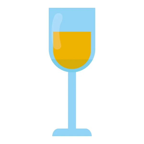 Beyaz arka plan üzerinde şarap cam bardak içki — Stok Vektör