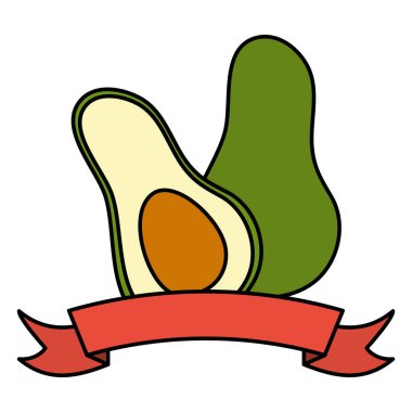 çerçeve içinde taze avokado sebze